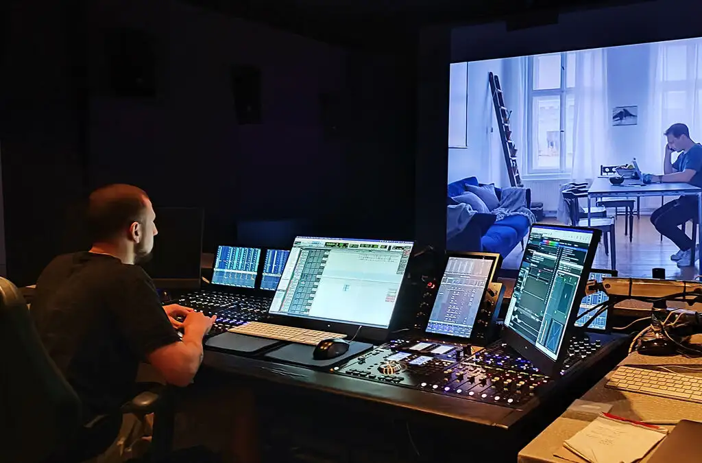 Paul Powaljaew im Studio bei der Arbeit